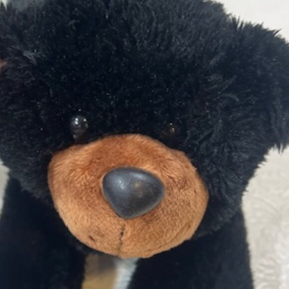 Aurora Black Plush Bear Cuddly Stuffed Animal Handmade 12" - Picture 3 of 9